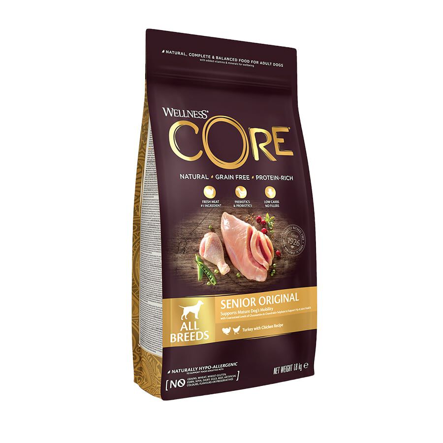 1.8 kg Wellness Core Senior Frango e Peru ra&ccedil;&atilde;o para c&atilde;es , , large Imagem n&uacute;mero 1