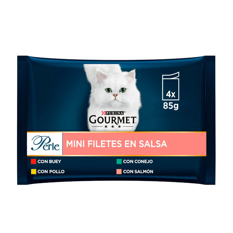 Purina Gourmet Perle Láminas saquetas em molho para gatos – Pack 4, , large image number null