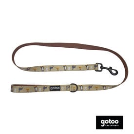 Gotoo Trela estampada castanha para cães