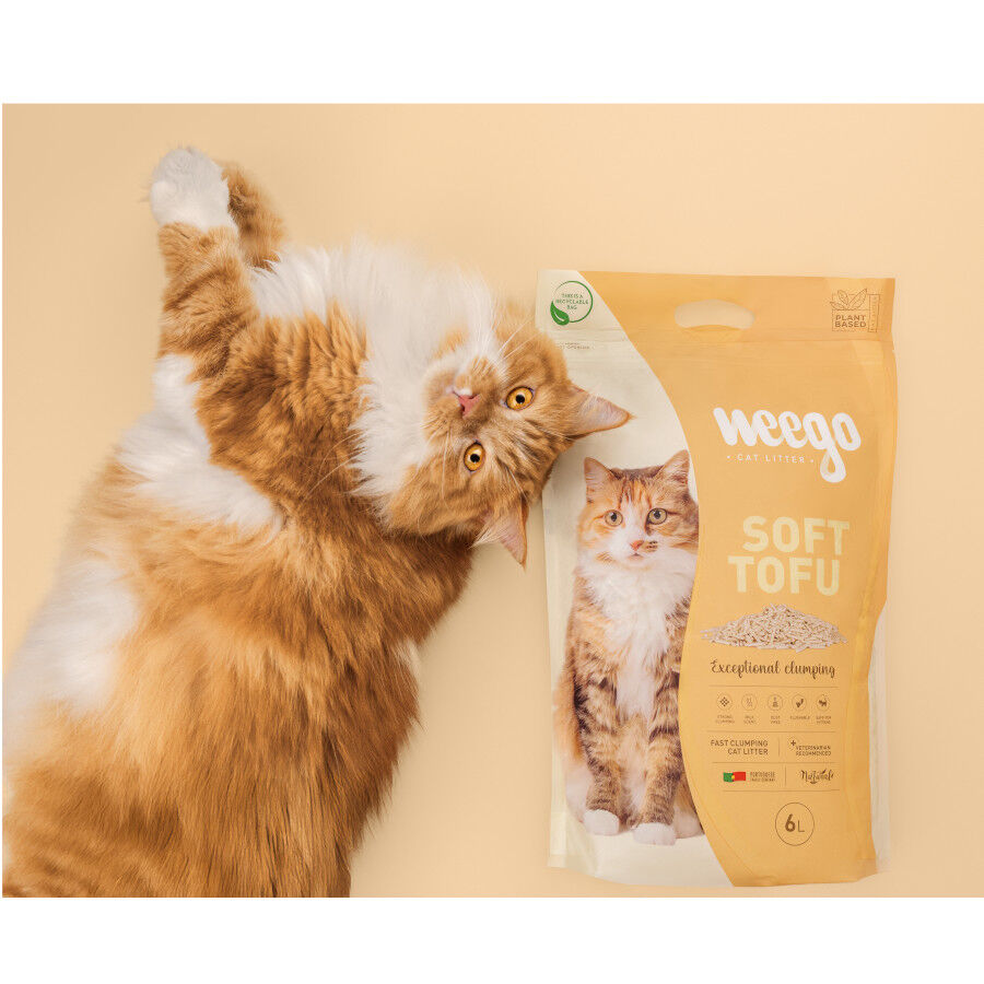 Weego Soft Tofu  Areia aglomerante para gatos, , large Imagem n&uacute;mero 3