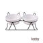 Leeby Comedouro Duplo de Cer&acirc;mica Branco para gatos, , large Indicador imagem n&uacute;mero 2