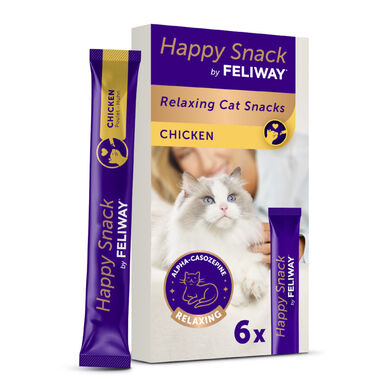 Feliway Saquetas Happy Snack Calmante de Frango para gatos - Pack 6