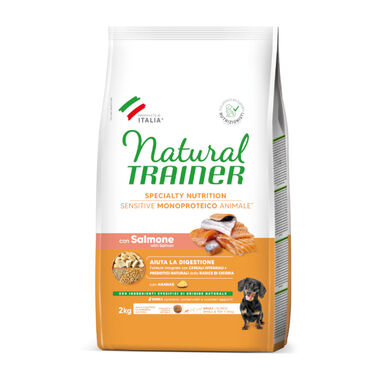 Natural Trainer Adult Mini Sensitive Salmão ração para cães