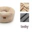 Leeby Cama Donut Premium Capa Amovível de Veludo branco para gatos, , large Indicador imagem número 3