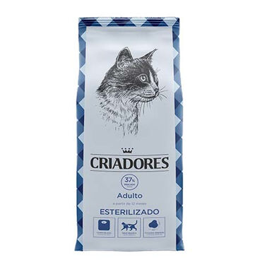 Criadores Adulto Esterilizado Peixe ração para gatos