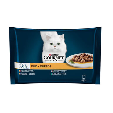 Gourmet Perle Dúo Filetes de Carnes saqueta para gatos