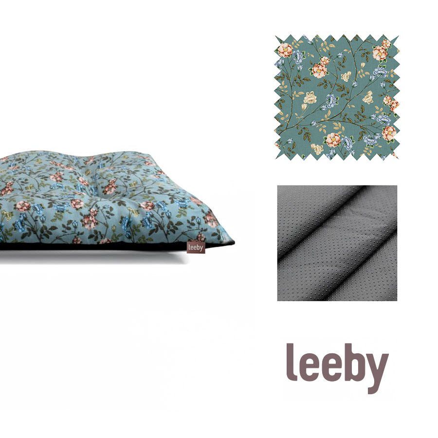 Leeby Almofada Acolchoada Turquesa com Flores para c&atilde;es, , large Imagem n&uacute;mero 4