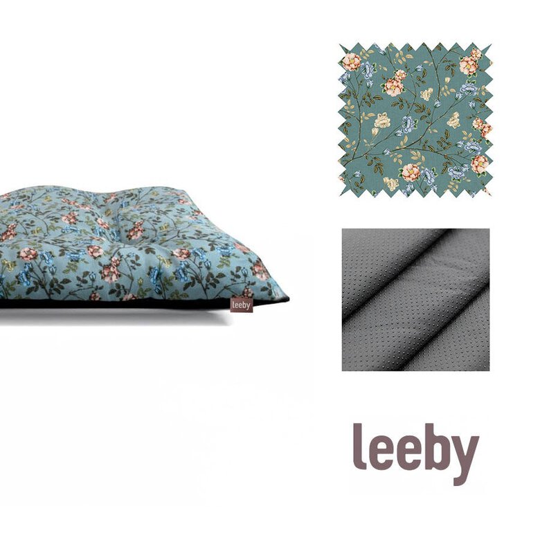 Leeby Almofada Acolchoada Turquesa com Flores para cães,  Imagem número 4 Leeby Almofada Acolchoada Turquesa com Flores para cães, , large Imagem número 4