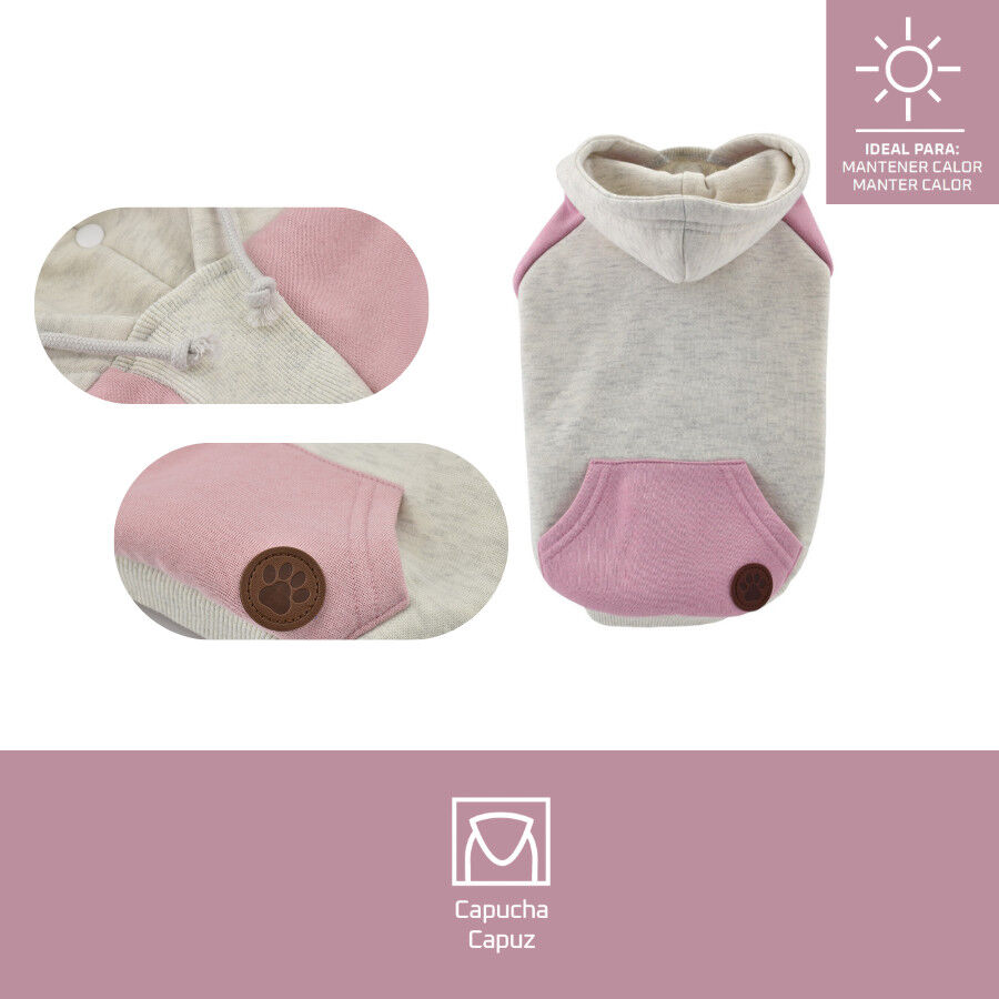 Outech Camisola com capuz rosa para c&atilde;es, , large Imagem n&uacute;mero 4