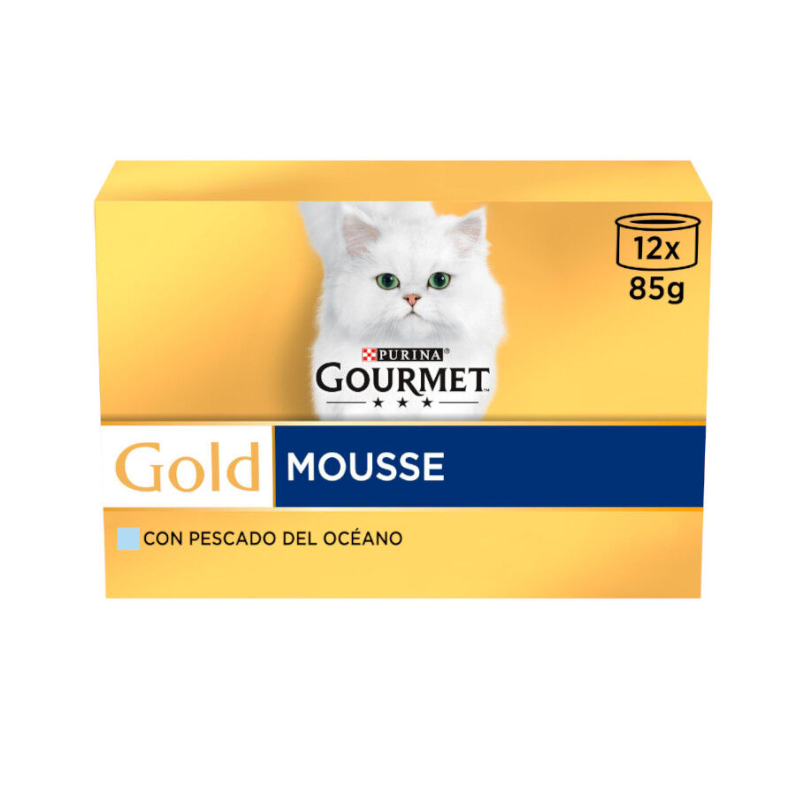 12 latas x 85 g Gourmet Gold Mousse de Peixe do Oceano em lata para gatos, , large Imagem n&uacute;mero 1