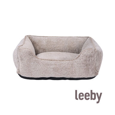 Leeby Cama antistress cinza para cães