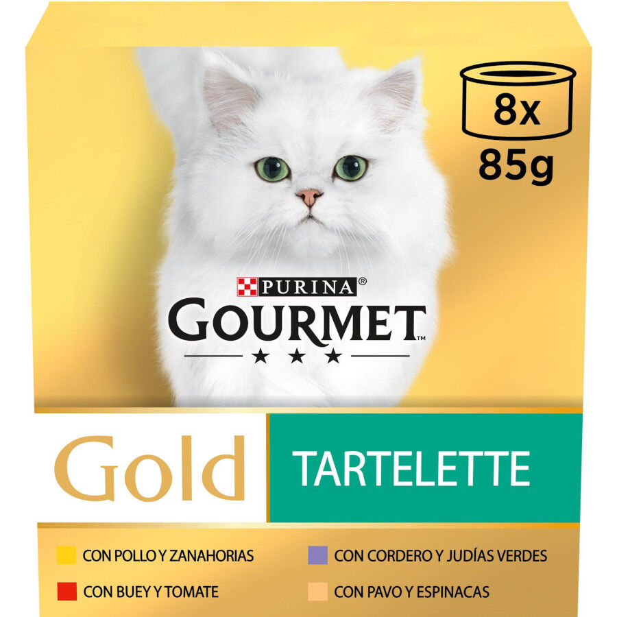 8 latas x 85 g Gourmet Gold Tartelette Alimento h&uacute;mido de carne em lata para gatos, , large Imagem n&uacute;mero 1