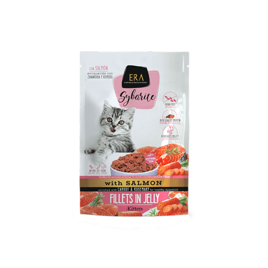 85 g ERA Sybarite Comida h&uacute;mida de Salm&atilde;o com Cenoura e Alecrim para gatos pequenos, , large Imagem n&uacute;mero 1