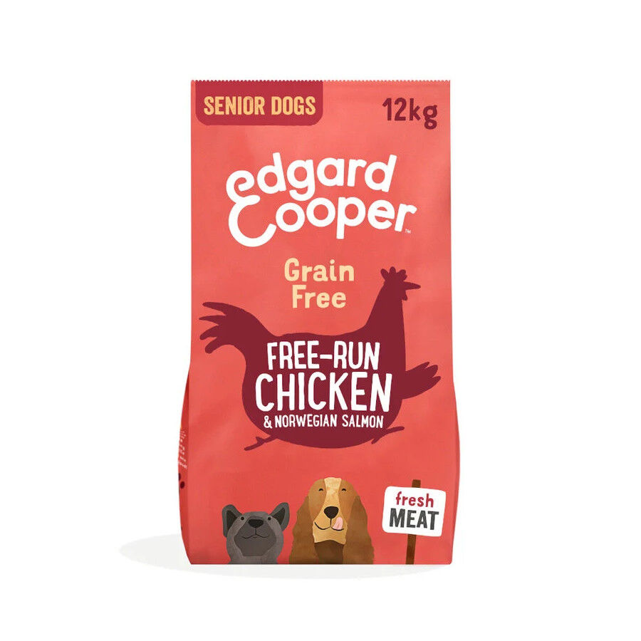 12 kg Edgard & Cooper Senior Salm&atilde;o da Noruega e Frango ra&ccedil;&atilde;o para c&atilde;es, , large Imagem n&uacute;mero 1
