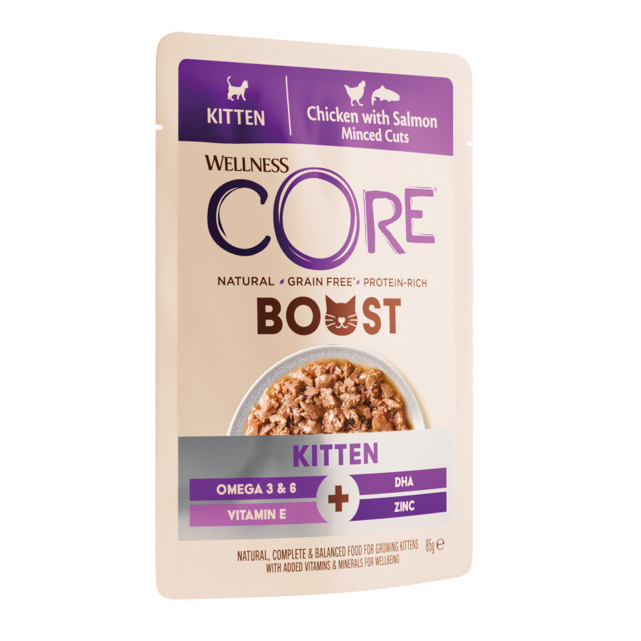 85 g Wellness Core Boost Sobre Pollo y Salm&oacute;n para gatito, , large Imagem n&uacute;mero 2