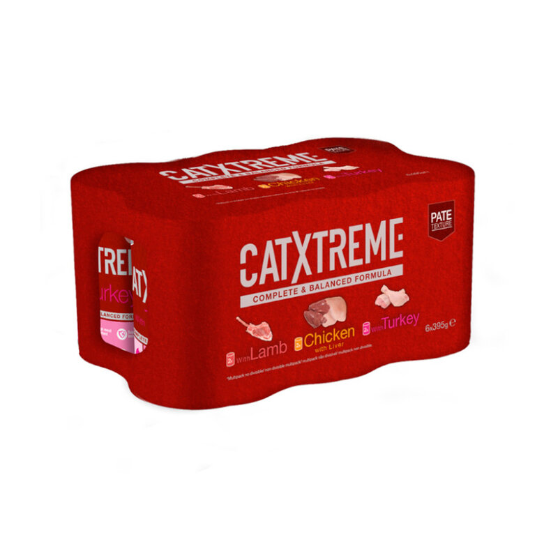 6 latas x 400 g Catxtreme Multipack patê em lata para gatos,  Imagem número 1 6 latas x 400 g Catxtreme Multipack patê em lata para gatos, , large Imagem número 1