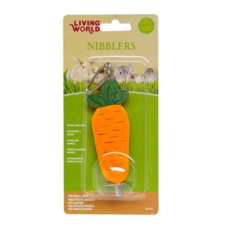Living World Nibblers Cenoura de madeira para roer, , large image number null