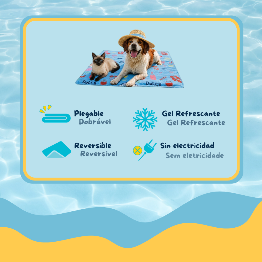 Summer Vibes Cool Mat Dolce Vita Tapete Refrescante para c&atilde;es, , large Imagem n&uacute;mero 3