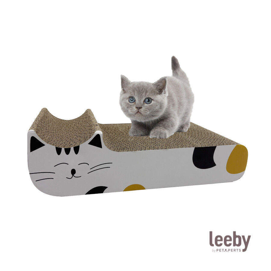 Leeby Kira arranhador de cart&atilde;o branco para gatos, , large Imagem n&uacute;mero 2
