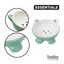Leeby Comedouro de Cer&acirc;mica Branco e Verde com Orelhinhas para gatos, , large Indicador imagem n&uacute;mero 3