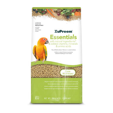 ZuPreem Essentials Ração média para pássaros