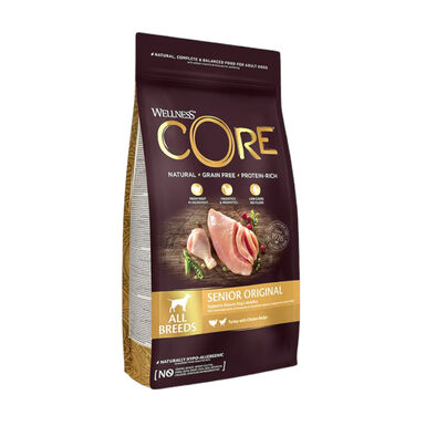 Wellness Core Senior Frango e Peru ração para cães 