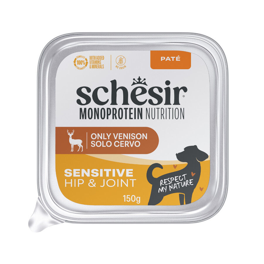 Schesir Monoprotein Comida h&uacute;mida de veado Pat&ecirc; em terrina para c&atilde;es, , large Imagem n&uacute;mero 1