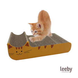 Leeby Kira arranhador de cartão laranja para gatos,  Leeby Kira arranhador de cartão laranja para gatos
