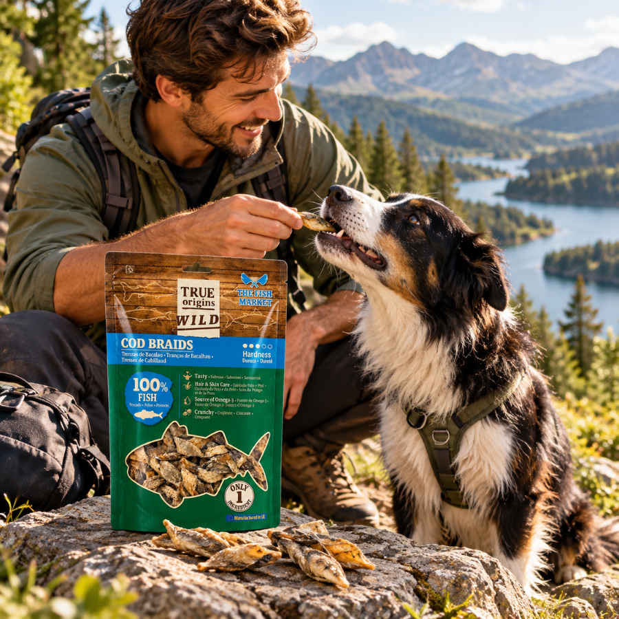 70 g. True Origins Trenzas Piel Bacalao Snack para perros, , large Imagem n&uacute;mero 1