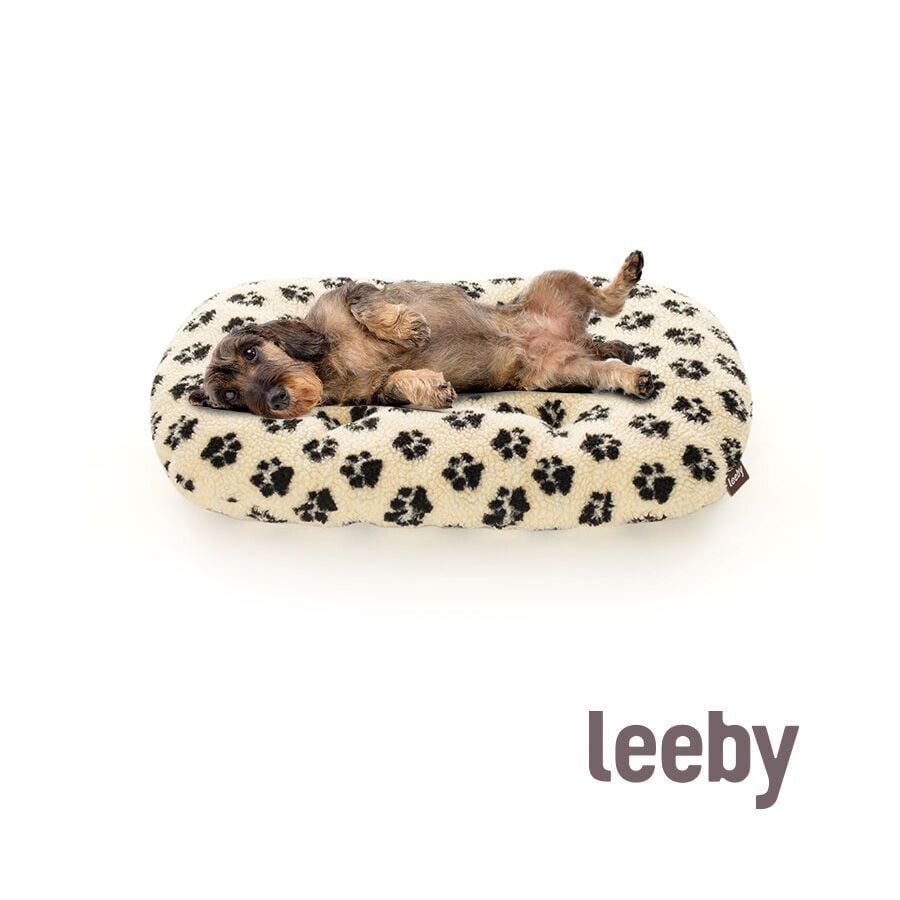 Leeby Almofada oval com estampado de patas para c&atilde;es, , large Imagem n&uacute;mero 2