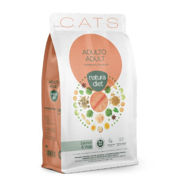 Natura Diet Adult Salmão e Vegetais Ração para gatos