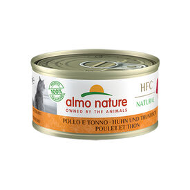 Almo Nature HFC frango com atum lata para gatos