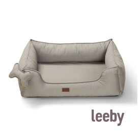 Leeby Cama taupe ortopédica para cães