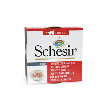 Schesir Adult Atum e Camarões lata para gatos