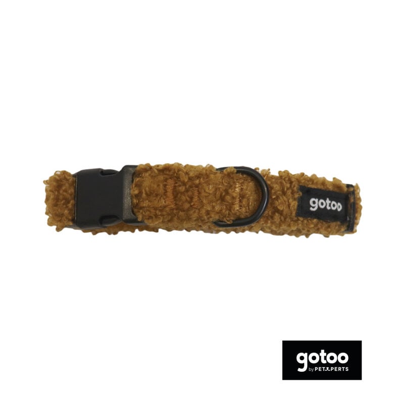 Gotoo Coleira veludo castanho para cães,  Imagem número 2 Gotoo Coleira veludo castanho para cães, , large Imagem número 2
