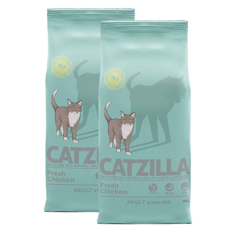 2 x 6 kg Catzilla Adult Sterilised Ra&ccedil;&atilde;o para Gatos Esterilizados Pack poupan&ccedil;a!, , large Imagem n&uacute;mero 1