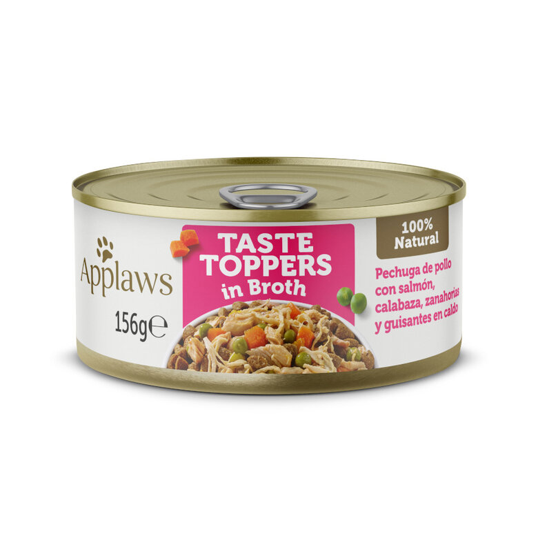 156 g Applaws Taste Toppers Frango com Salmão e Legumes em Molho lata para cães,  Imagem número 1 156 g Applaws Taste Toppers Frango com Salmão e Legumes em Molho lata para cães, , large Imagem número 1
