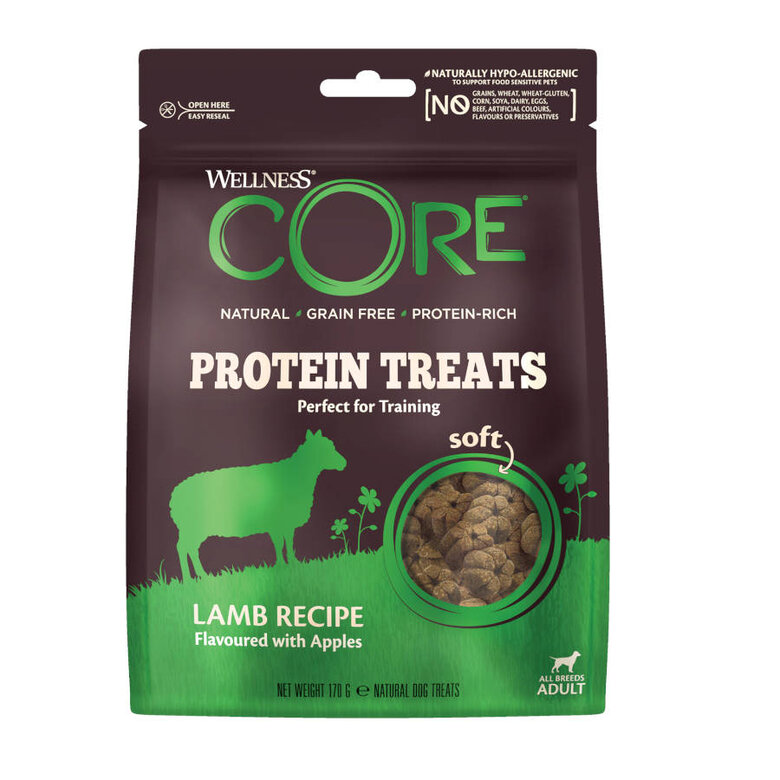 170 g Wellness Core Biscoitos Protein Treats Cordeiro para cães,  Imagem número 2 170 g Wellness Core Biscoitos Protein Treats Cordeiro para cães, , large Imagem número 2