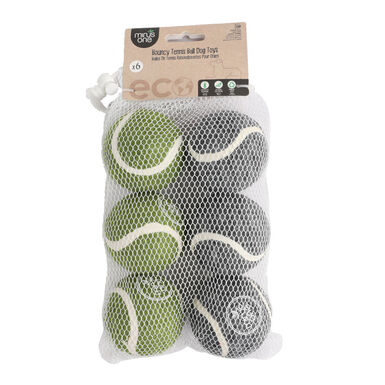 Minus One Bouncy Tennis Ball Pack de 6 bolas de ténis para cães