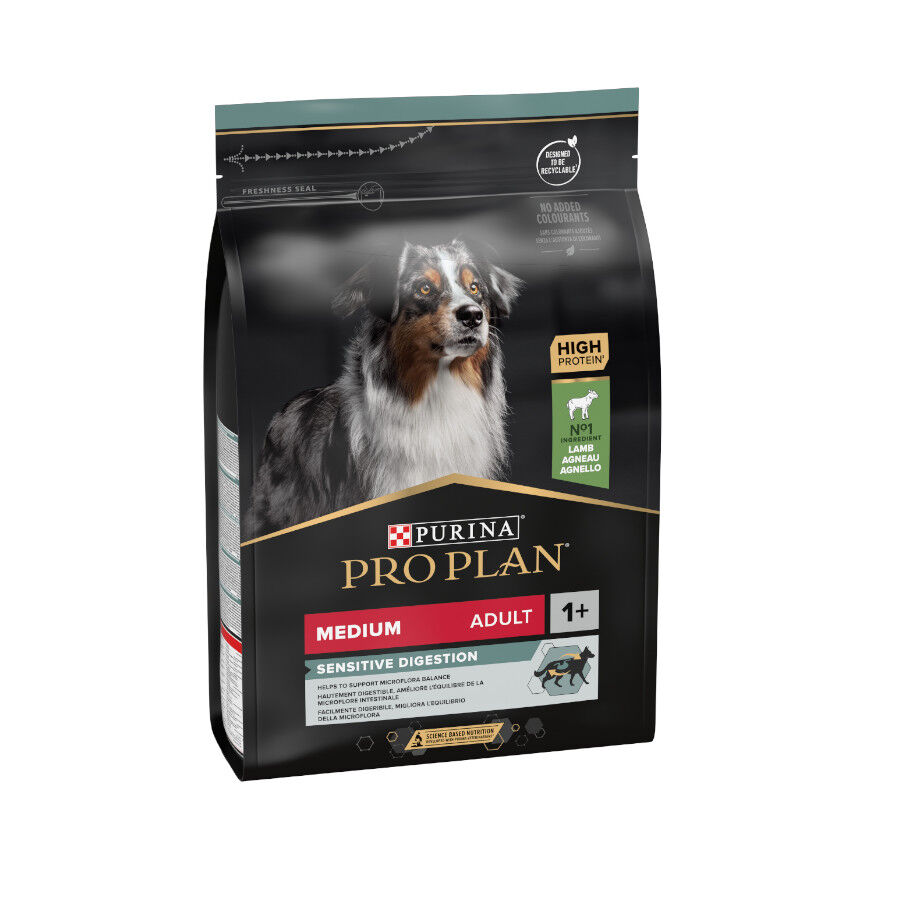 14 kg Pro Plan Adult Medium Digest&atilde;o Cordeiro ra&ccedil;&atilde;o para c&atilde;es, , large Imagem n&uacute;mero 1