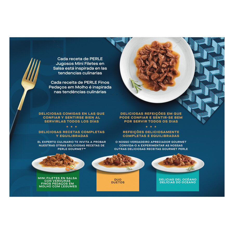 8 saquetas x 85 g Gourmet Perle Filetes de Carne em molho saqueta para gatos, , large Imagem n&uacute;mero 6