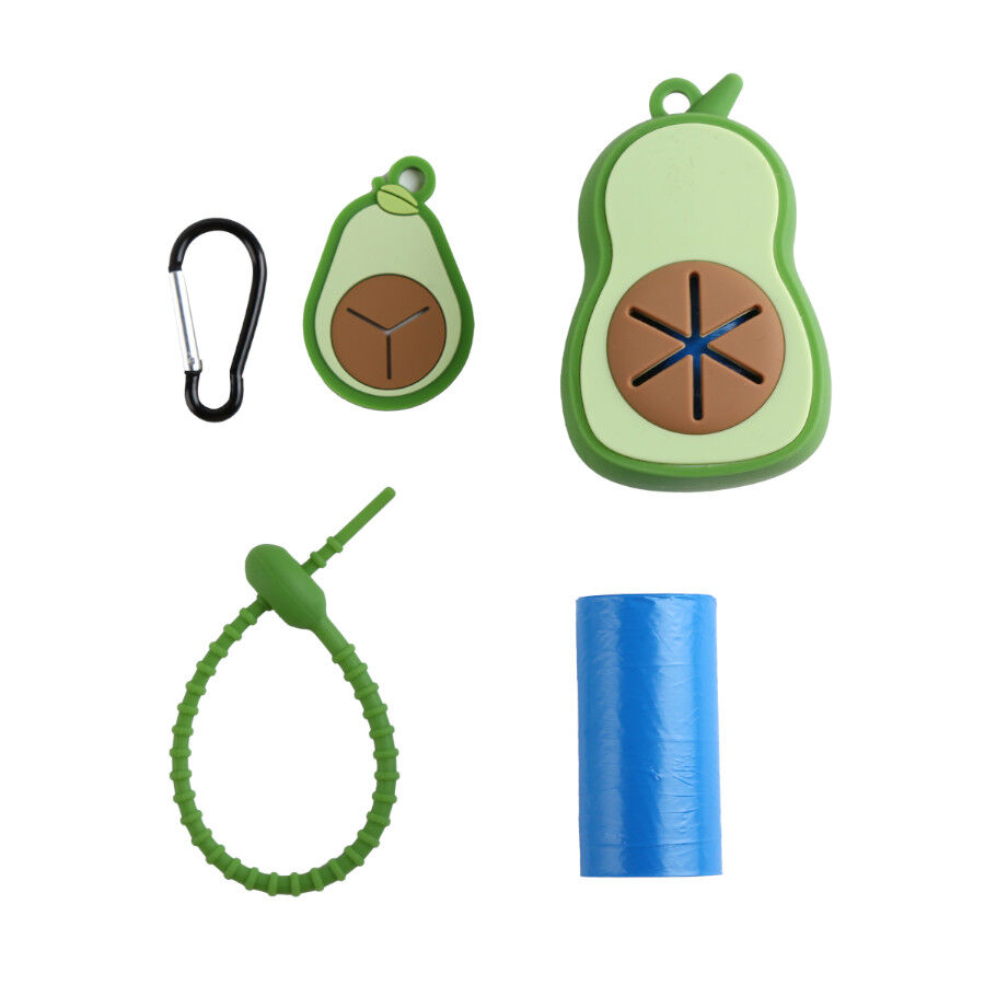 Gotoo Porta-sacos de silicone avocado para c&atilde;es, , large Imagem n&uacute;mero 5