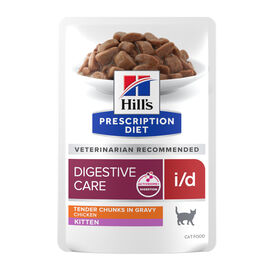 Hill's Prescription Diet I/D Digestive Care Kitten Comida húmida de frango em lata para gatinhos,  Hill's Prescription Diet I/D Digestive Care Kitten Comida húmida de frango em lata para gatinhos