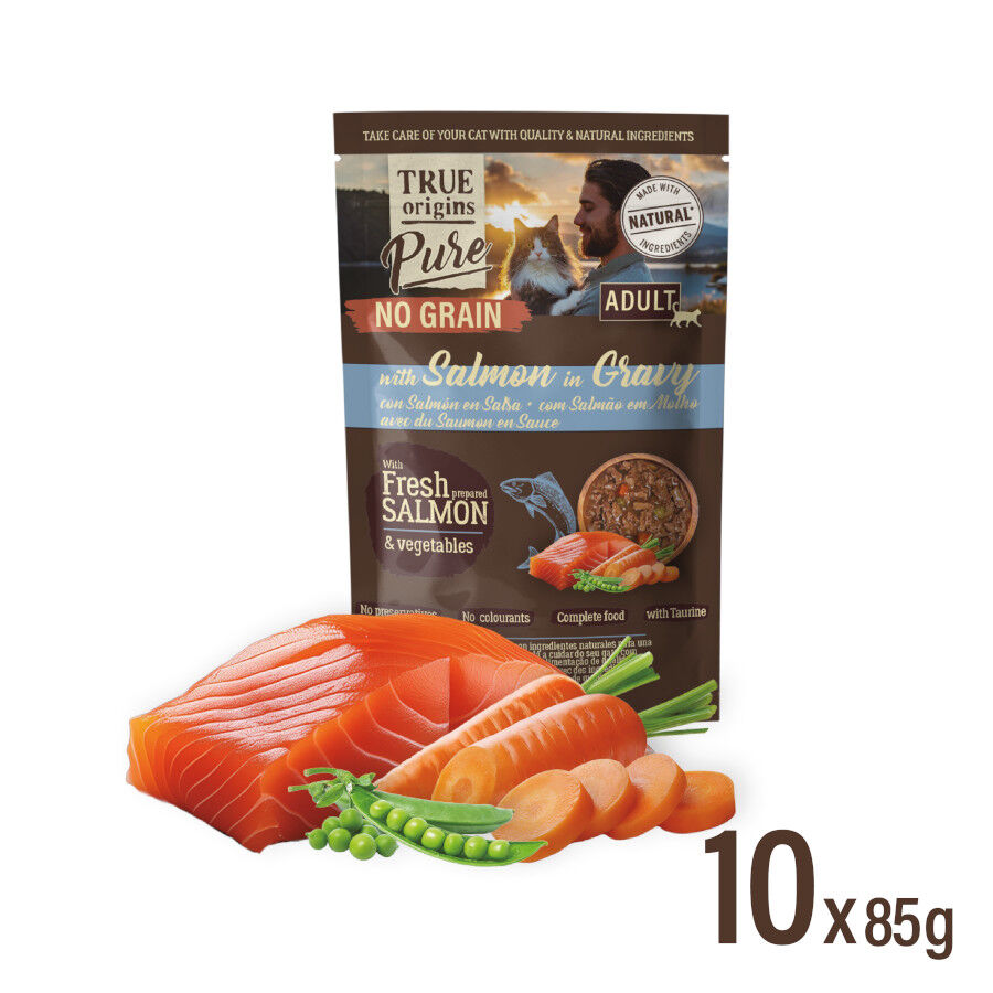 40 sobres x 85 g True Origins Pure Carne y Pescado Sobre para gatos &ndash; Multipack, , large Imagem n&uacute;mero 3