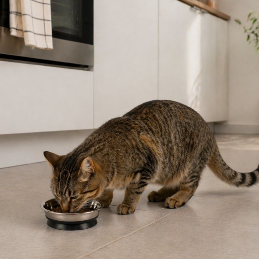 Leeby Comedouro de Metal com Ventosa para gatos , , large Imagem n&uacute;mero 1