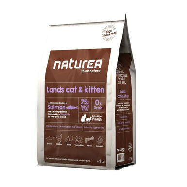 Naturea Cat&Kitten Lands Salmão ração para gatos