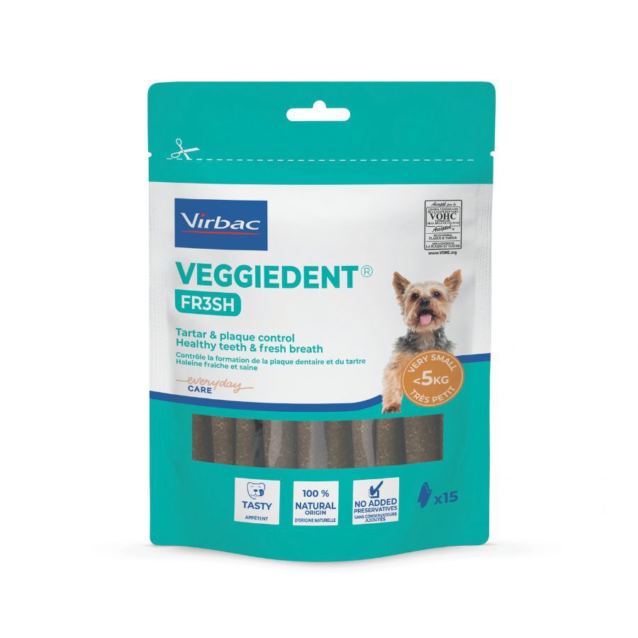 15 sticks Virbac Snacks Dent&aacute;rios VeggieDent Fresh para c&atilde;es mini, , large Imagem n&uacute;mero 2
