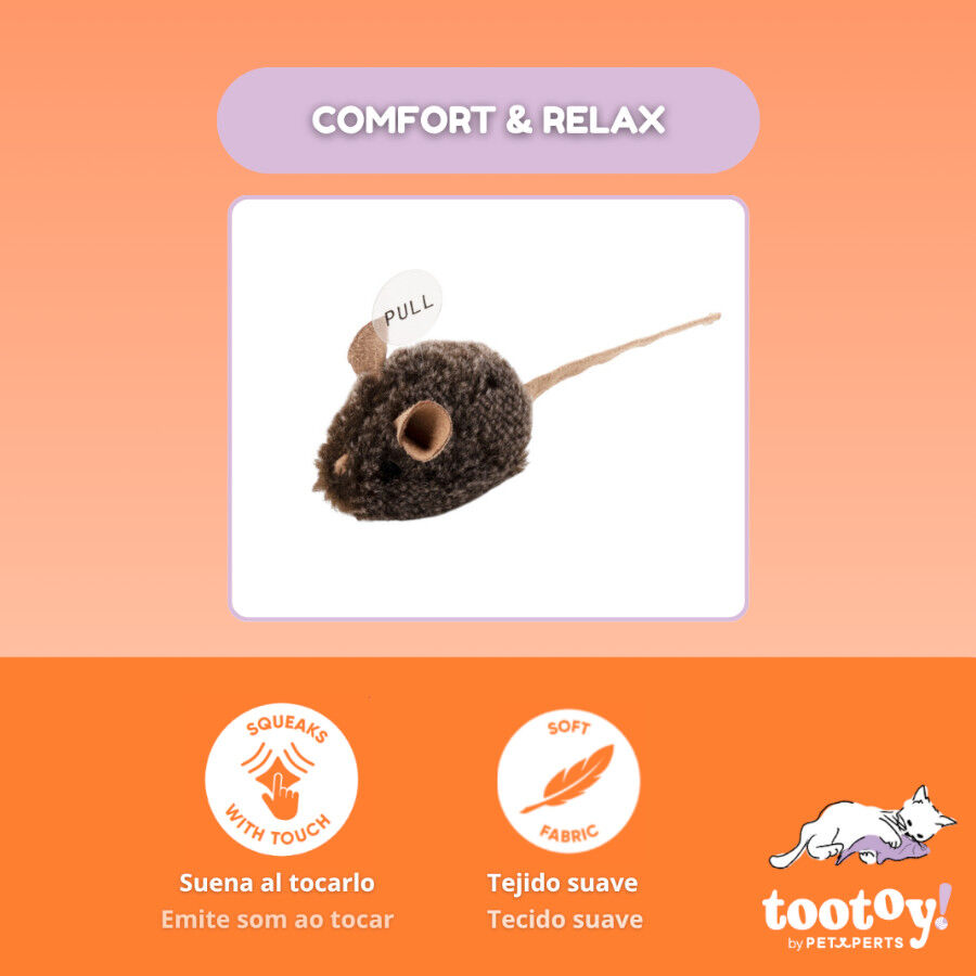 Tootoy! Comfort & Relax Rato interativo com som para gatos, , large Imagem n&uacute;mero 3