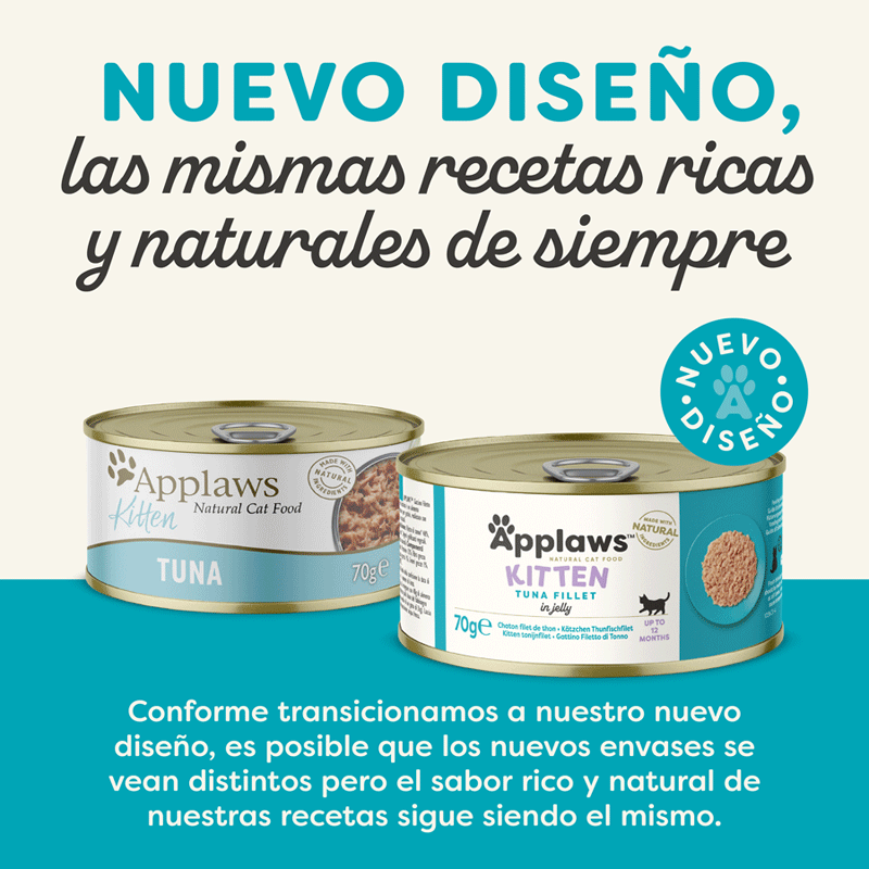 12 latas x 70 g Applaws Kitten Caldo de Atum lata Pack poupan&ccedil;a!, , large Imagem n&uacute;mero 2