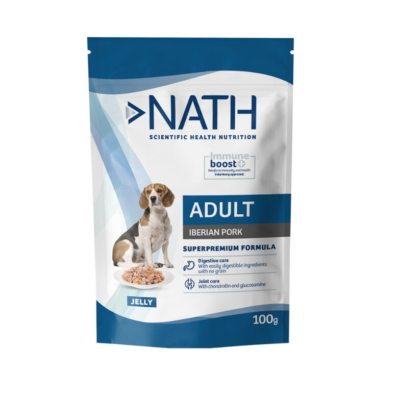 Nath Adult Porco Ibérico em Gelatina saquetas para cães, , large image number null